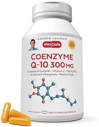 ANDREW LESSMAN Coenzyme Q-10 200 mg 30 Capsules - Essential for Energy Production and Optimum Key Organ Function, Anti-Oxidant Support, Depleted by Aging, Plus B-Complex. Easy to Swallow Capsules | 200 mg Coenzyme Q-10 plus bioavailable B Vitamins & Vita…