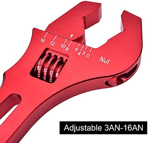 EVIL ENERGY AN Hose Fitting Adjustable Wrench Spanner Lightweight Aluminum 3AN-16AN Blue