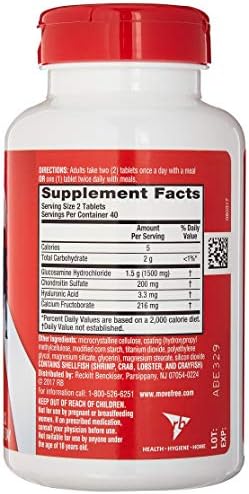 Schiff Move Free Advanced, Joint Health Supplement with Glucosamine and Chondroitin, 80 Count