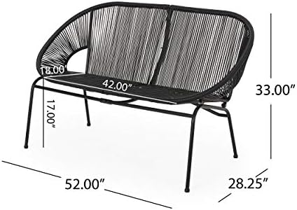 Christopher Knight Home Loveseat, Black