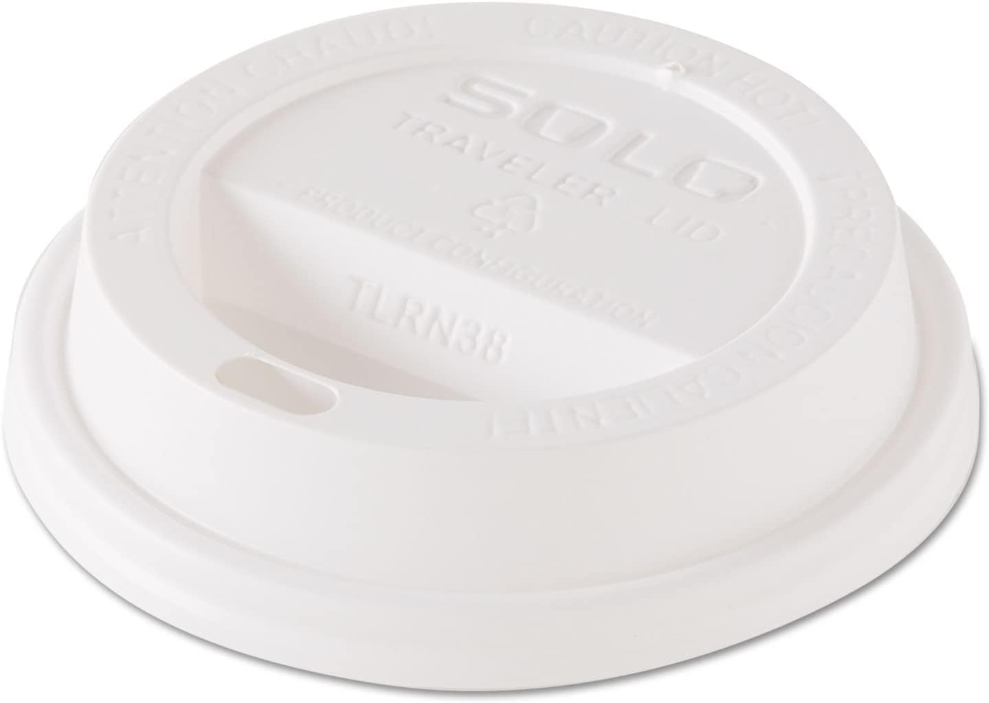 SOLO TLP316-0007 White Traveler Lid for SSP and Bare Paper Hot Cup - 2 Packs of 100 (200 Lids Total)