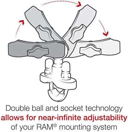 RAM Mounts Motorcycle Level Cup Holder with U-Bolt Handlebar Mount | Self-leveling cup holder with B Size 1" ball for motorcycles, ATVs and boat rails