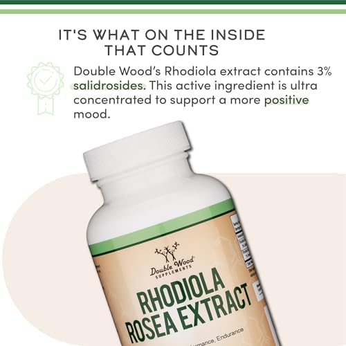 Rhodiola Rosea 500mg, Standardized, Stress, Focus + Energy, 120 Capsules