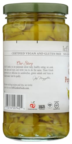 Jeffs Naturals, Golden Green Sliced Peperoncini, 12 Ounce