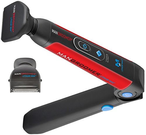 MANGROOMER Back Hair Shaver Replacement Complete Attachment Head with Shock Absorber Neck and Smooth Shaving Foil