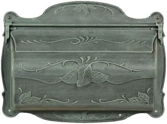 Special Lite Floral Horizontal Wall Mount Mailbox - Black Aluminum Mailbox for Wall Mount - SHF-1001-BLK