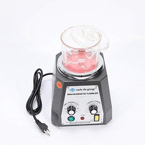 Magnetic Tumbler Jewelry Polisherm,4 Speed Mini Metal Magnetic Tumbler Polisher&Finisher Jewelry Polisher Finisher 100mm 110V