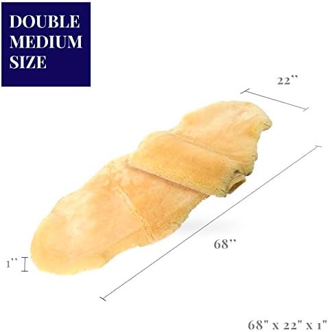 Medical Sheepskin Pelt Pads for Bedsores and Pressure Sores, Large Size (38” x 24” x 1”) | Large Size