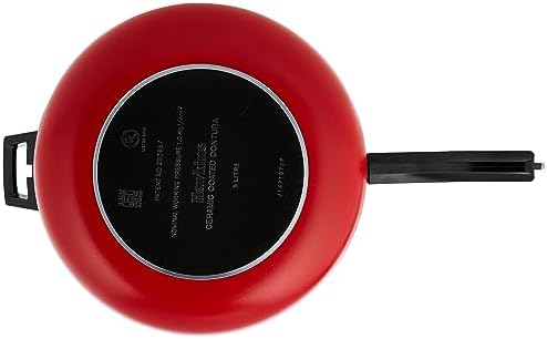 Hawkins 5 Litre Contura Pressure Cooker, Ceramic Coated Handi Inner Lid Cooker, Tomato Red (CTR50)