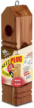 C&S Peanut Delight No Melt Suet Dough Plugs, Suet Plugs for Wild Birds, 12 Oz, 4 Count