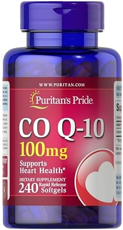 Puritan's Pride Coenzyme CoQ10 100mg, 240 Rapid Release Softgels