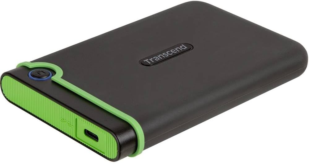Transcend 4TB StoreJet 25M3 Rugged Portable HDD, One Touch Backup