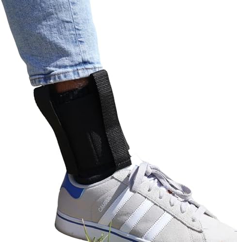 2 Magazine Ankle Holster with Padded Neoprene - CCW Concealed Carry Mag Ankle Holster - Single Stacked or Double Stacked, Black
