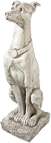 Design Toscano Man's Best Friend Dog with Basket Outdoor Garden Statue, 8 Inches Wide, 12 Inches Deep, 19 Inches High, Handcast Polyresin, Antique Stone Finish