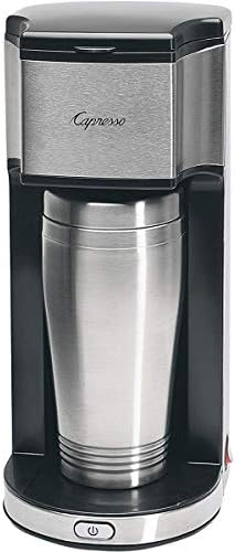 Capresso On-The-Go Personal Coffee Maker, Silver/Black