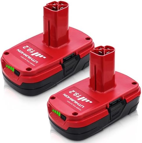 2 Packs 3.6Ah Replacement for Craftsman 19.2 Volt Battery(Red) | Compatible with Craftsman 19.2V Batteries Diehard C3 315.pp2011 315.pp2020 315.113753 130279005 1323903 11375 315.115410