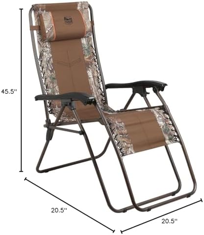 TIMBER RIDGE Zero Gravity Chairs, Folding Recliner Chair Padded with Cup Holder and Headrest