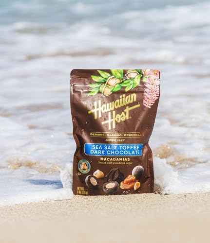 Hawaiian Host Paradise Collection - Toasted Coconut Milk Chocolate Macadamia Nuts - 8 Oz Bag