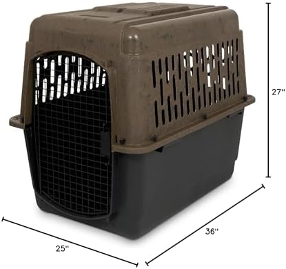 Petmate Ruffmaxx Camouflage Dog Kennel Pet Carrier & Crate 40" (70-90 Lb), Outdoor and Indoor for Large, Medium, and Small Dogs - Made from Recycled Material w/ 360-Degree Ventilation, Made in USA