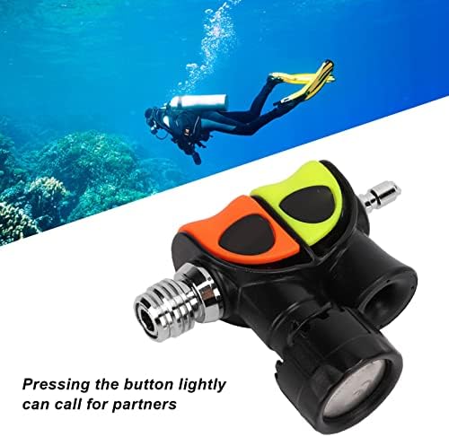 Diving Buzzer, Dive Alert Sounder, Double Frequency Underwater Signal Acoustic Generator, Stainless Steel, Compact and Lightweight