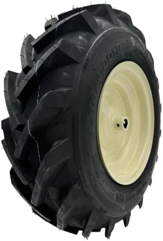 MAYITOP 4.80x4.00-8 Tractor Tread Tire & Rim with 3/4 Inch Hub - Compatible with Cub Cadet & Troy-Bilt Tillers