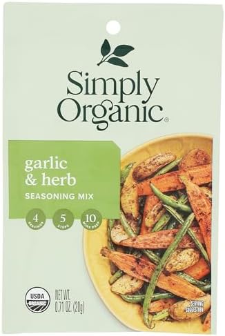 Simply Organic Garlic and Herb Vegetable Seasoning Mix, Certified Organic, Vegan, Kosher | 0.71 Ounce (Pack of 1)