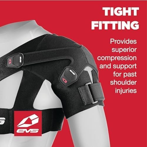 EVS SPORTS SB03 Shoulder Brace For Men | Superior Compression & Adjustable Breathable Support for Rotator Cuff & Past Shoulder Injuries | Extra