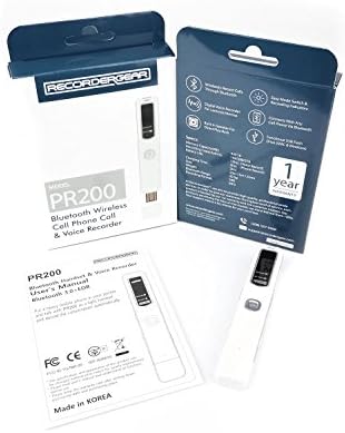 PR200 Cell Phone Call Recording Device, Bluetooth Enabled, iPhone and Android Mobile Recorder