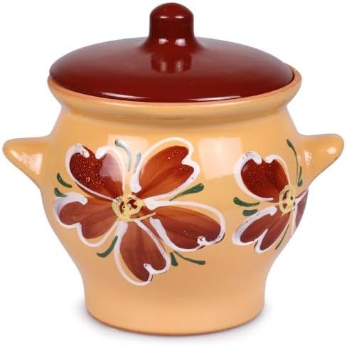 Borisov Stewing Ramekin Clay Pots for Cooking, Dutch Oven Pot With Lid, Cooking Pot, Earthenware Pot, Stockpot with Lid