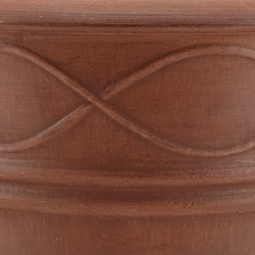 PSW Pot Collection Western Weave Planter Pot for Indoor and Outdoor Plants and Gardens, 14.5-inch, Taupe