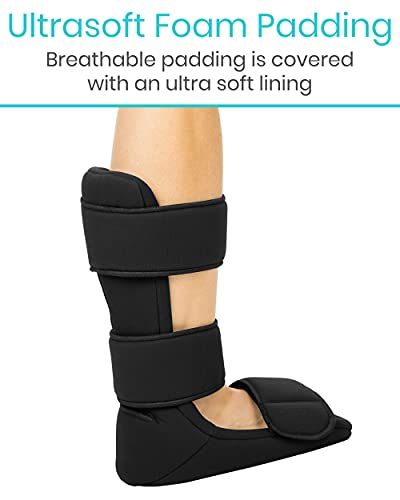 Vive Plantar Fasciitis Night Splint Plus Trigger Point Stretch Wedges | Soft Leg Brace Support, Orthopedic Sleeping Immobilizer Stretch Boot (Large: Men's: 8.5-11, Women's: 10-12)