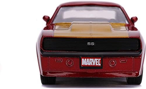 Jada Toys Marvel 1:32 1969 Chevy Camaro Iron Man Die-cast Car, Toys for Kids and Adults