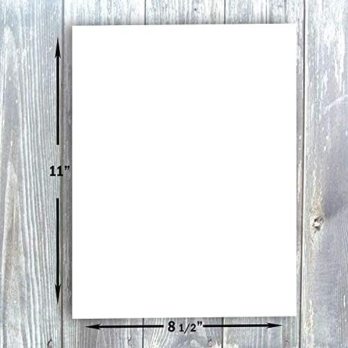 Hamilco White 80lb Cover Heavy 8.5x11 Glossy Cardstock for Photos (50PK)