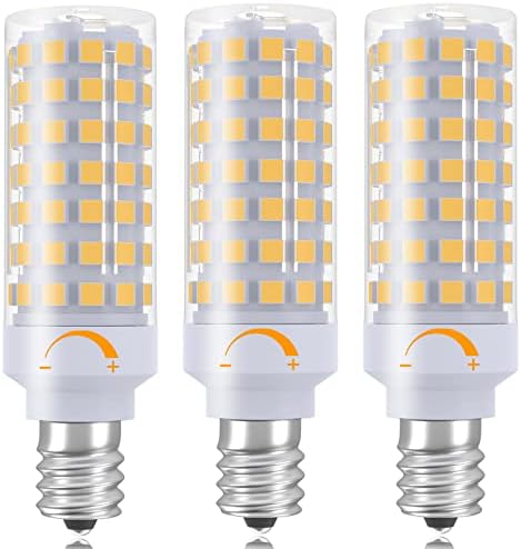 E12 LED Bulb Dimmable 7W Equivalent to 60W Halogen Bulb, Warm White 3000K T6 C7 E12 Candelabra Bulb 60 Watt for Ceiling Fan, Chandelier Lighting, AC120V Kx-2000 Bulbrite Replacement (6 Pack)