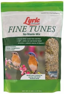 Lyric Fine Tunes Wild Bird Seed Mix - No Waste Bird Food Mix - Attracts Bluebirds, Finches, Chickadees & More - Seed for Outside Feeders - 15 lb Bag | Attracts Bluebirds, Finches, Chickadees and more - Seed for outside feeders
