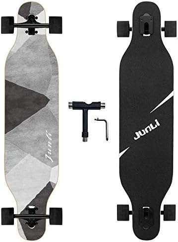 Junli 41 Inch Freeride Skateboard Longboard - Complete Skateboard Cruiser for Cruising, Carving, Free-Style and Downhill
