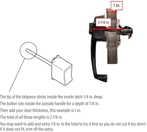 Prime-Line K 5082 Black Push Button Latch with 1-1/2 In. Hole Center (1 Set) | 1-1/2 in. Hole Center, 1 Set