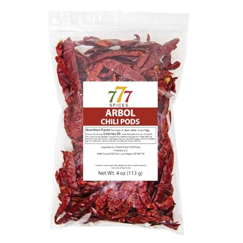 4oz Chile de Arbol Dried Whole Peppers