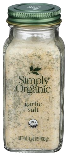 Simply Organic Garlic Salt Certified 4.7-Ounce Container