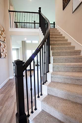Red Oak 6010-8E 2-1/4 inch Width x 2-3/8 inch Tall Traditional Style Straight Wood Handrail for Stair Remodeling 8 feet Long