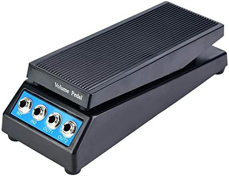 Guitar Volume Pedal DF1511A Guitar Stereo Volume Pedal DJ with Amplitude Adjustment Knob Volume Control Dual Input and Output
