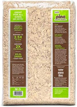PETSPICK Pine Wood Bedding for Small Pets, Cages and Animal Habitats, 141 L | Pine bedding is sized for small pets and animal habitats; 141 L package supports cage and enclosure maintenance.