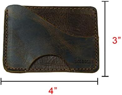 Hide & Drink, Leather Double Sided Card Holder, Holds up to 6 Cards, Slim Wallet, Front Pocket Accessories