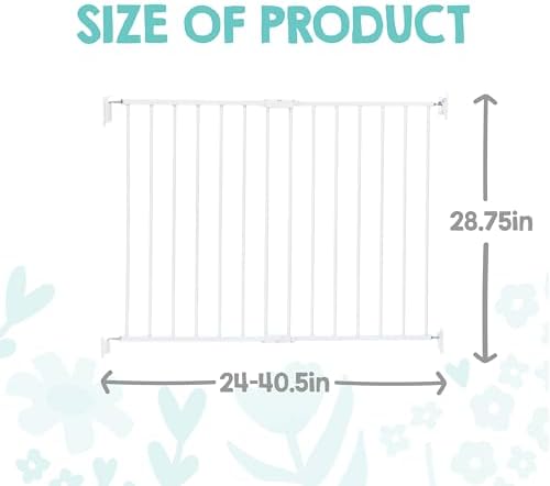 Regalo Safety 36" Extra Tall Baby Gate for Top of Stairs & Dooways