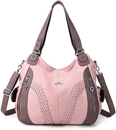 Purses and Handbags Women Fashion Tote Bag Shoulder Bags Top Handle Satchel Purses Washed Synthetic Leather Handbag