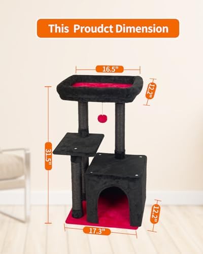 Cute Cat Tree Kitten Cat Tower Condo Cat Furniture Sisal Scratching Posts G