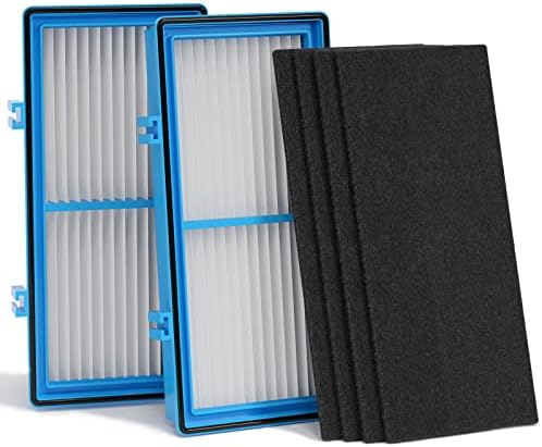 Leemone Aer1 Filter Replacement for Holmes/Bionaire Air Purifier, Blue 2+4