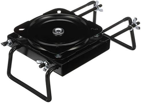 Attwood 15700-3 Seat Mount, Clamp-On With Swivel, Adjusts from 7 ½ inches to 18 inches, Black, Powder-Coated Steel