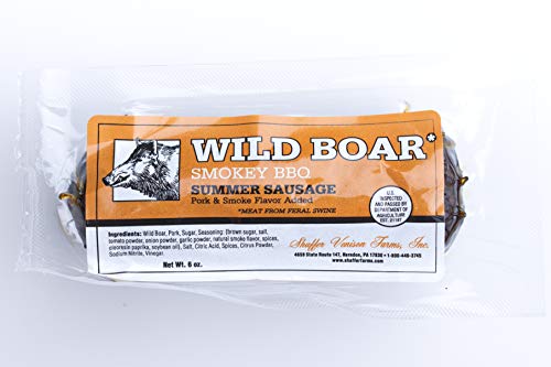 Wild Boar Smokey BBQ Summer Sausage 6 oz chub