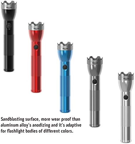 Weltool Flashlight Strike Bezel - 304 Stainless Steel for Maglite C or D Cell flashlights LED ML300L & ML300 LX - Upgrade Maglite Glass Breaker